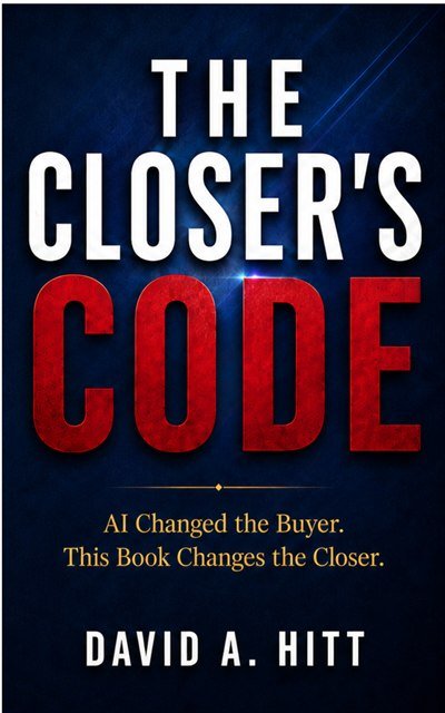 Cover of The Closer's Code by David A. Hitt. Subtitle: AI Changed the Buyer. This Book Changes the Closer.